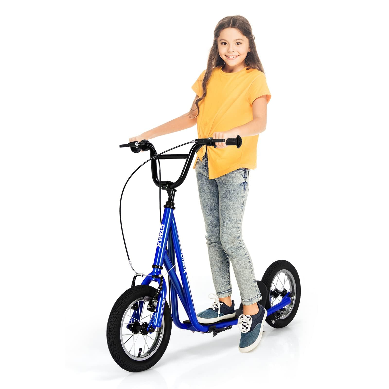 Amazon.com : GYMAX Scooter, Kids & Adults Off-Road Scooter with 12